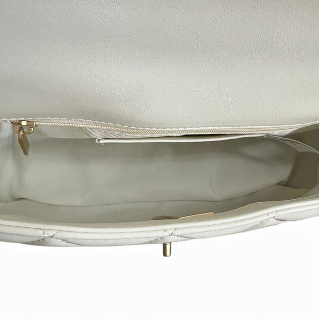 VIP/GWP White Quilted Mini Flap Bag with Box
