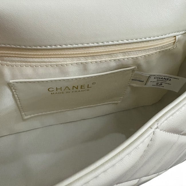 VIP/GWP White Quilted Mini Flap Bag with Box