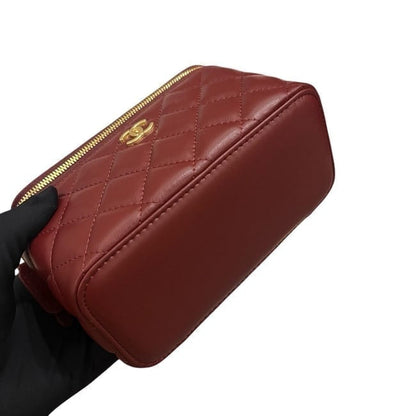 VIP/GWP Red Quilted Chain Vanity Bag with Box