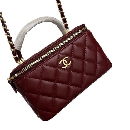 VIP/GWP Red Quilted Chain Vanity Bag with Box