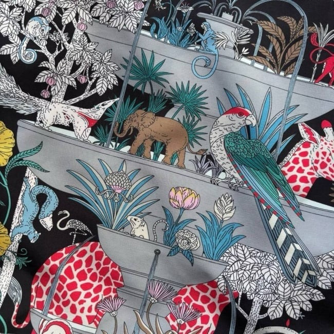 VIP/GWP Black Floral Animal Print Tote Bag