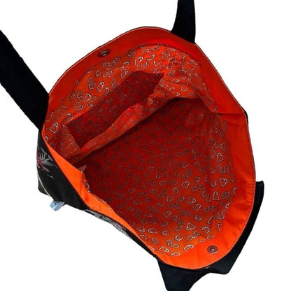 VIP/GWP Black Floral Animal Print Tote Bag