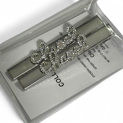 VIP/GWP 2Pc Rhinestone Logo Hair Clips