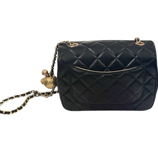 VIP/GWP Black Quilted Mini Flap Bag with Box