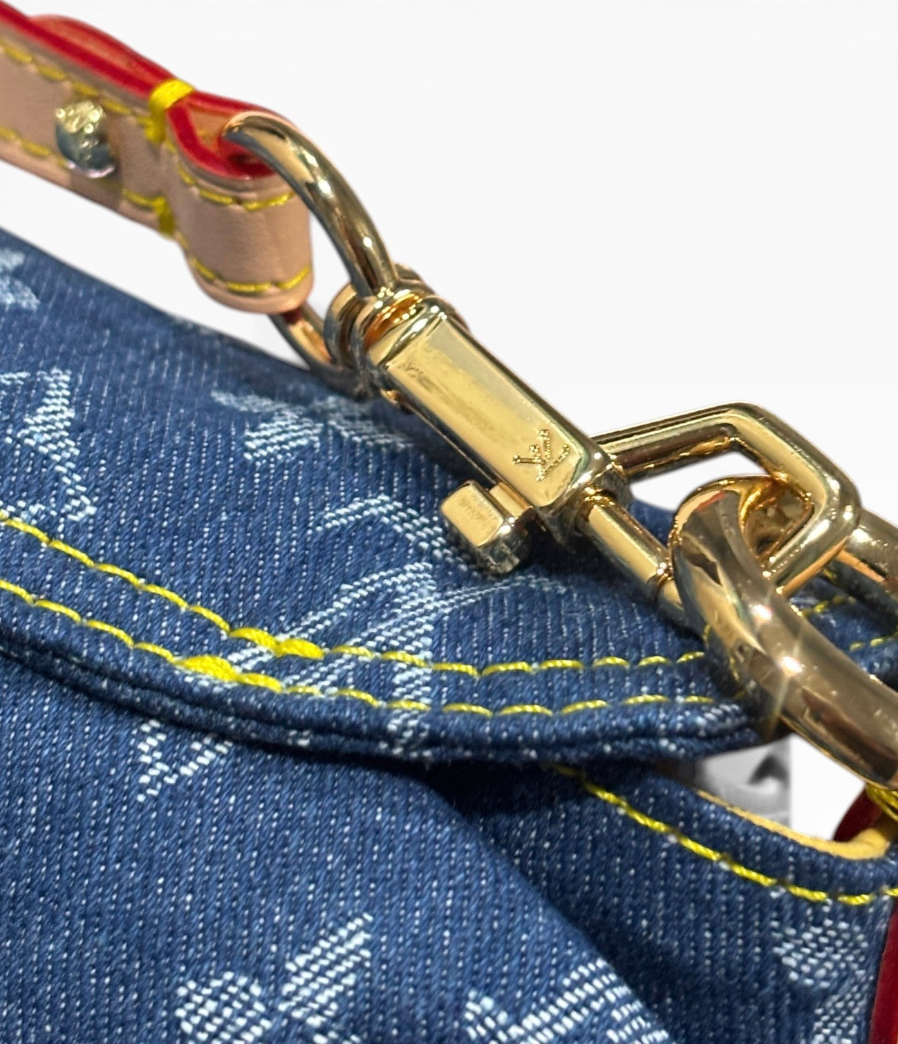 VIP/GWP Denim Pleaty Monogram Bag with Gift Bag