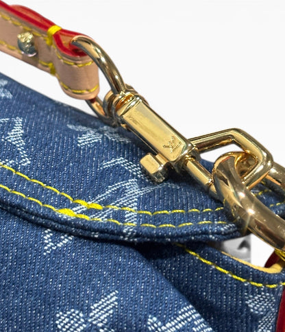 VIP/GWP Denim Pleaty Monogram Bag with Gift Bag