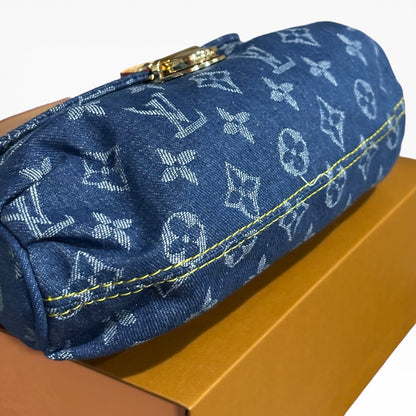 VIP/GWP Denim Pleaty Monogram Bag with Gift Bag