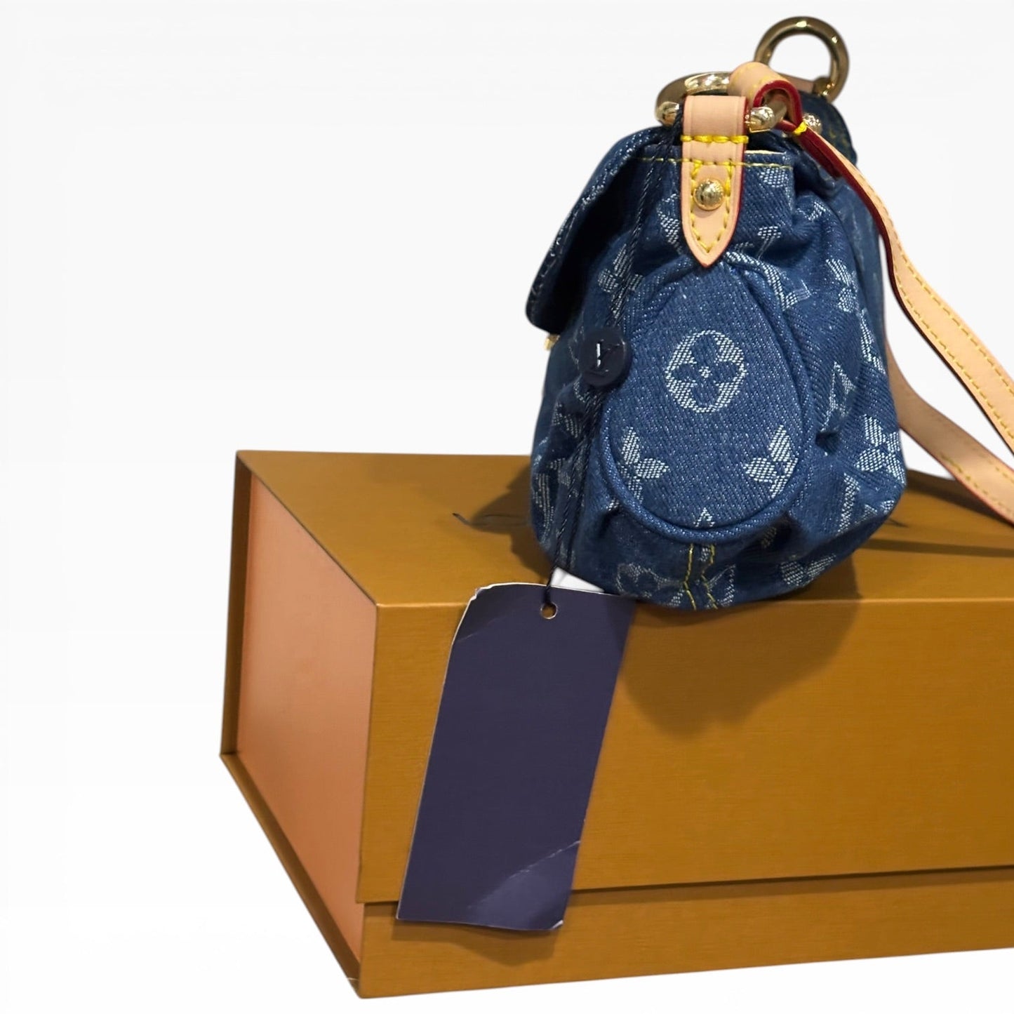 VIP/GWP Denim Pleaty Monogram Bag with Gift Bag