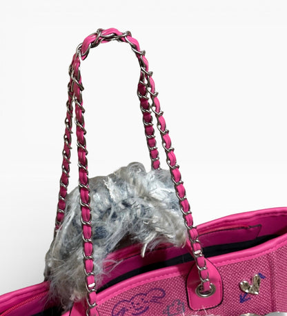 VIP/GWP Hot Pink Deauville Tote Bag with Bag