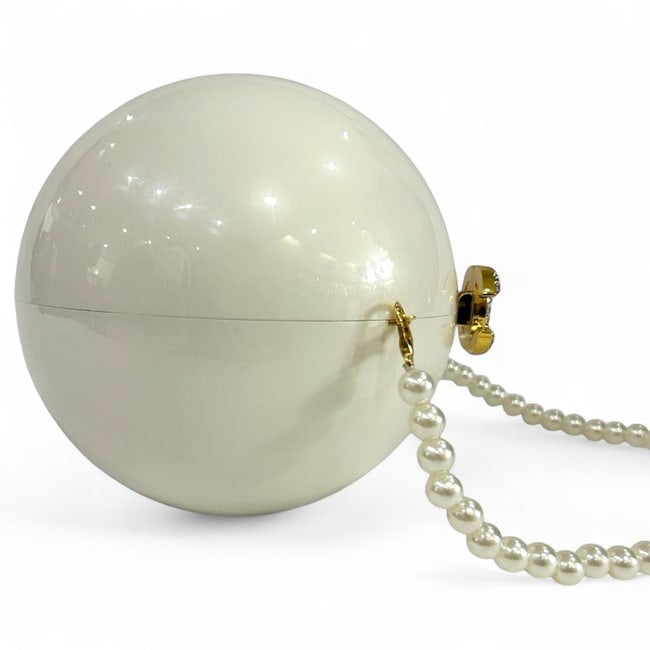 VIP/GWP White Rhinestone Clutch Bag with Box