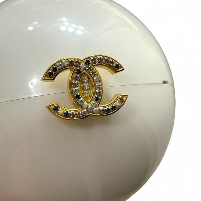 VIP/GWP White Rhinestone Clutch Bag with Box