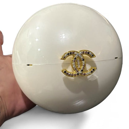 VIP/GWP White Rhinestone Clutch Bag with Box