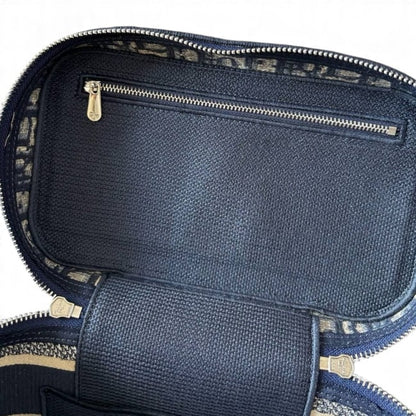 VIP/GWP Navy Oblique Travel Vanity Case with Box
