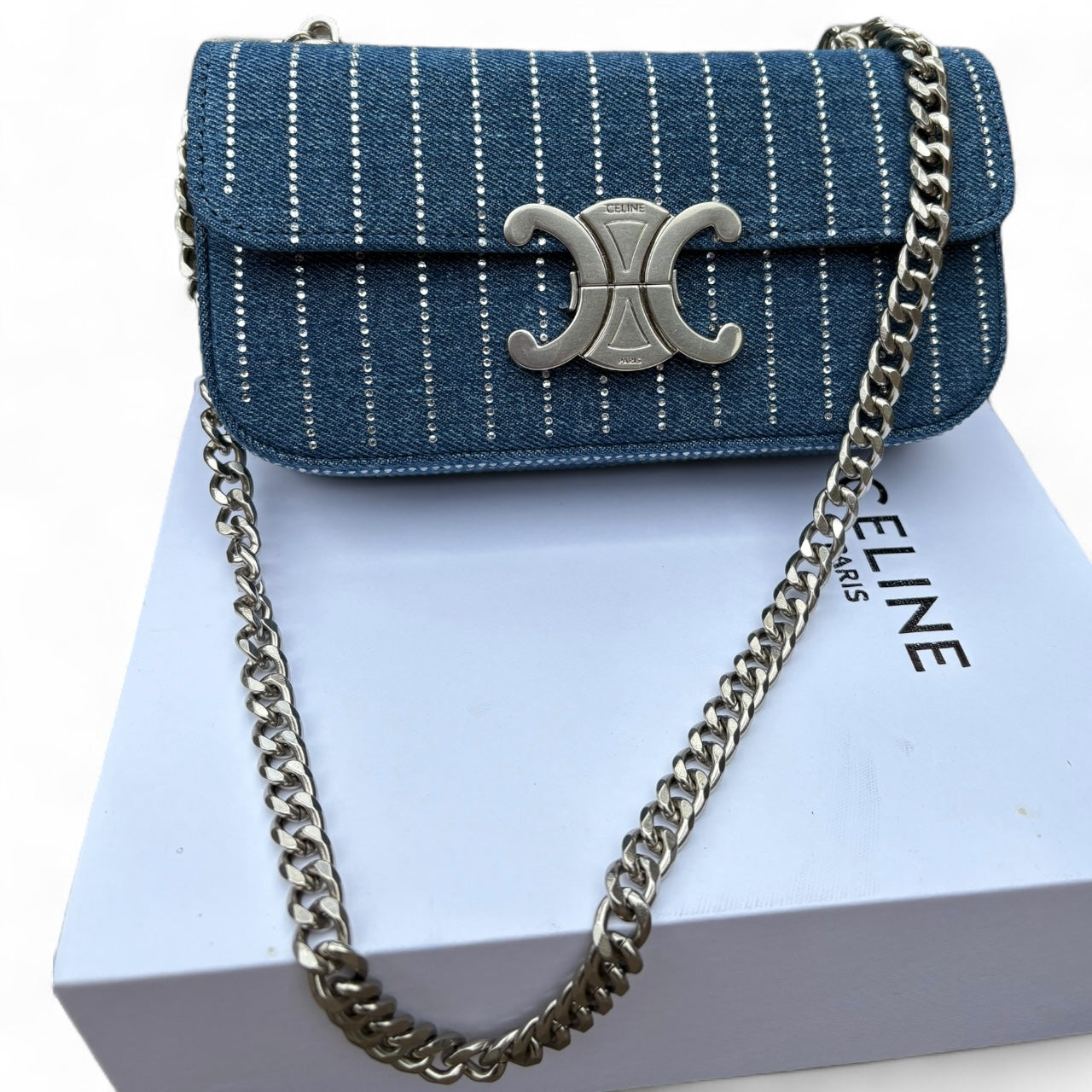 VIP/GWP Denim Rhinestone Bag
