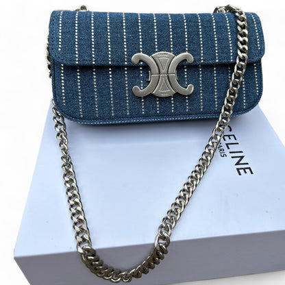 VIP/GWP Denim Rhinestone Bag