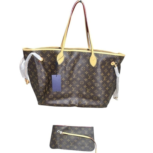 VIP/GWP Brown Monogram Neverfull GM Tote & Pouch with Gift Bag