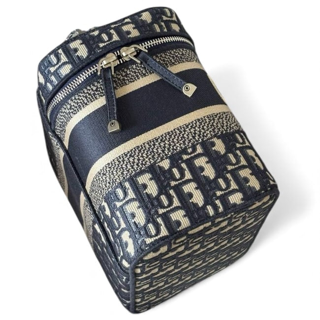 VIP/GWP Navy Oblique Travel Vanity Case with Box