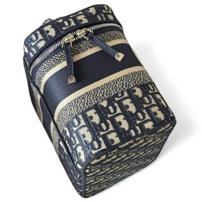 VIP/GWP Navy Oblique Travel Vanity Case with Box