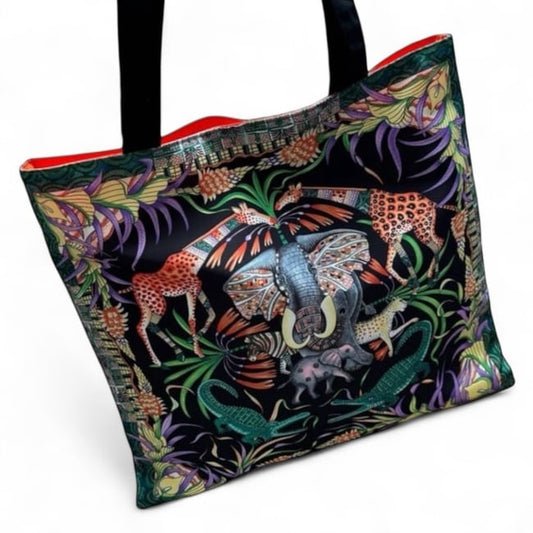 VIP/GWP Black Animal Print Tote Bag