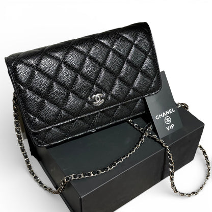 VIP/GWP Black Quilted WOC Bag with Box
