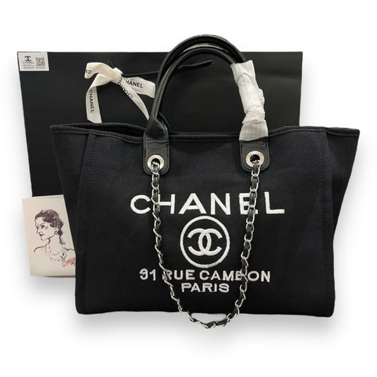 VIP/GWP Black Deauville Tote with Gift Bag