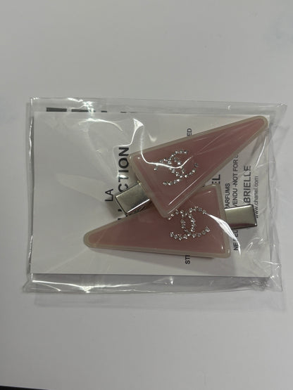 VIP/GWP Pink 2Pc Rhinestone CC Hair Clips
