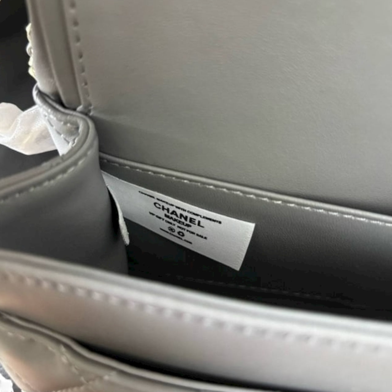 VIP/GWP Grey Quilted Classic Flap Bag