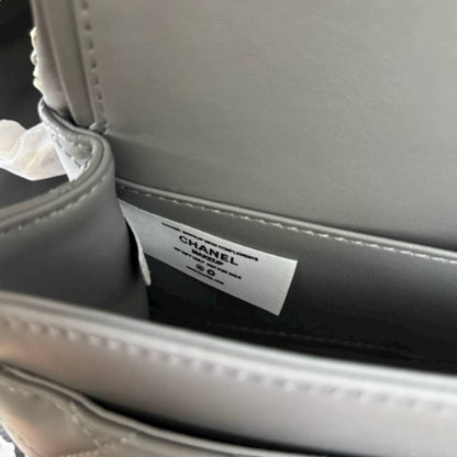 VIP/GWP Grey Quilted Classic Flap Bag