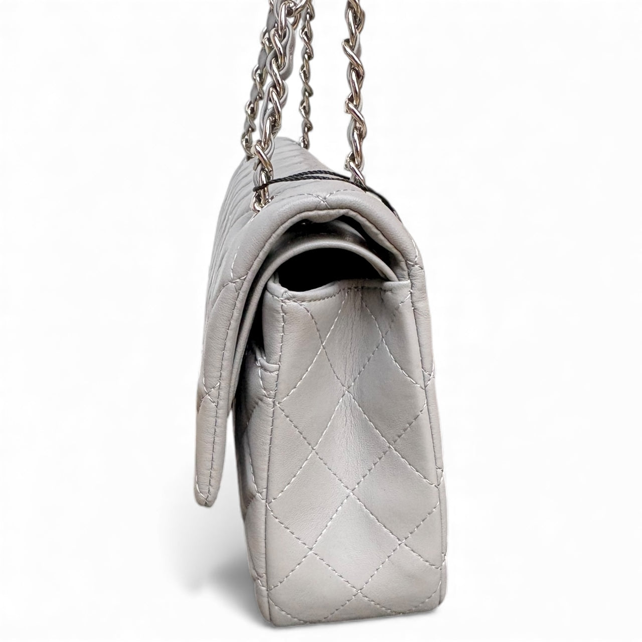 VIP/GWP Grey Quilted Classic Flap Bag