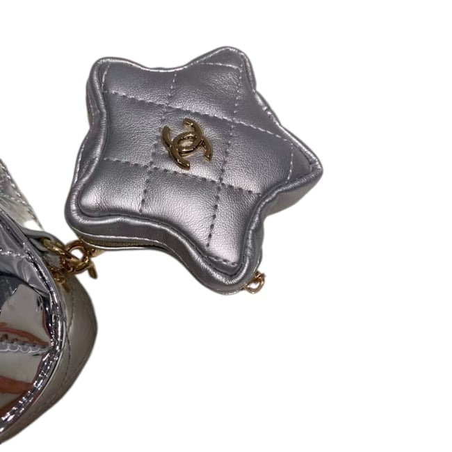 VIP/GWP Silver Quilted Mini Flap Bag with Box