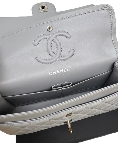 VIP/GWP Grey Quilted Classic Flap Bag