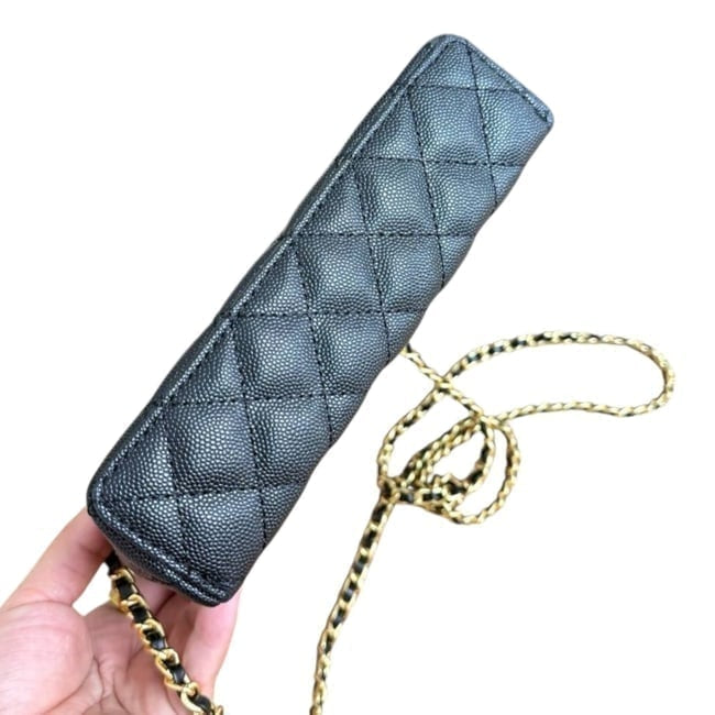 VIP/GWP Black Quilted Logo Vanity Case