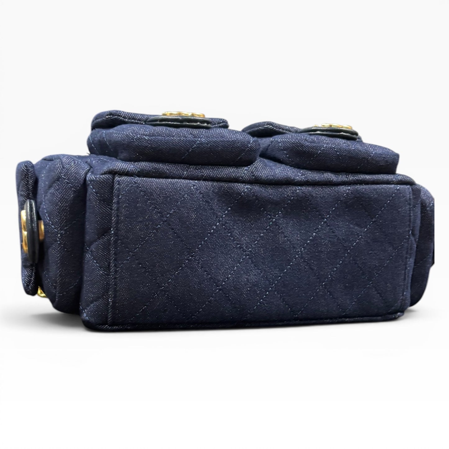 VIP/GWP Blue Quilted Denim Hobo Bag with Bag