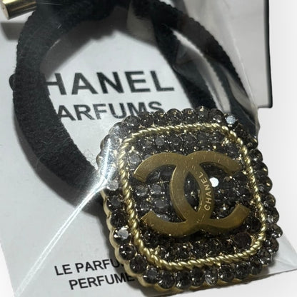 VIP/GWP Dark Grey Rhinestone CC Hair Tie with Gift Bag