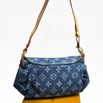 VIP/GWP Denim Pleaty Monogram Bag with Box