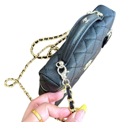 VIP/GWP Black Quilted Logo Vanity Case