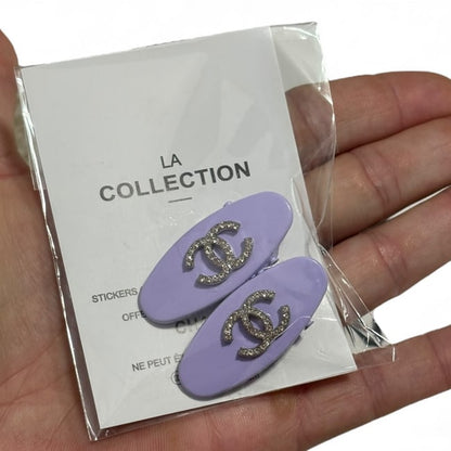 VIP/GWP Purple 2Pc Rhinestone CC Hair Clips