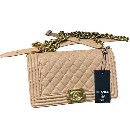 VIP/GWP Beige Le Boy Quilted Bag with Box