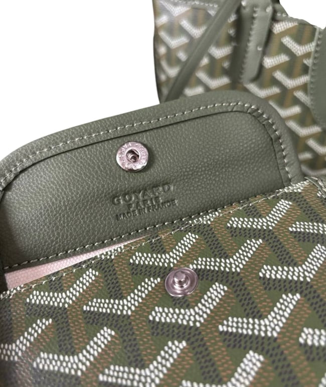 VIP/GWP Green Monogram Tote Bag with Gift Bag