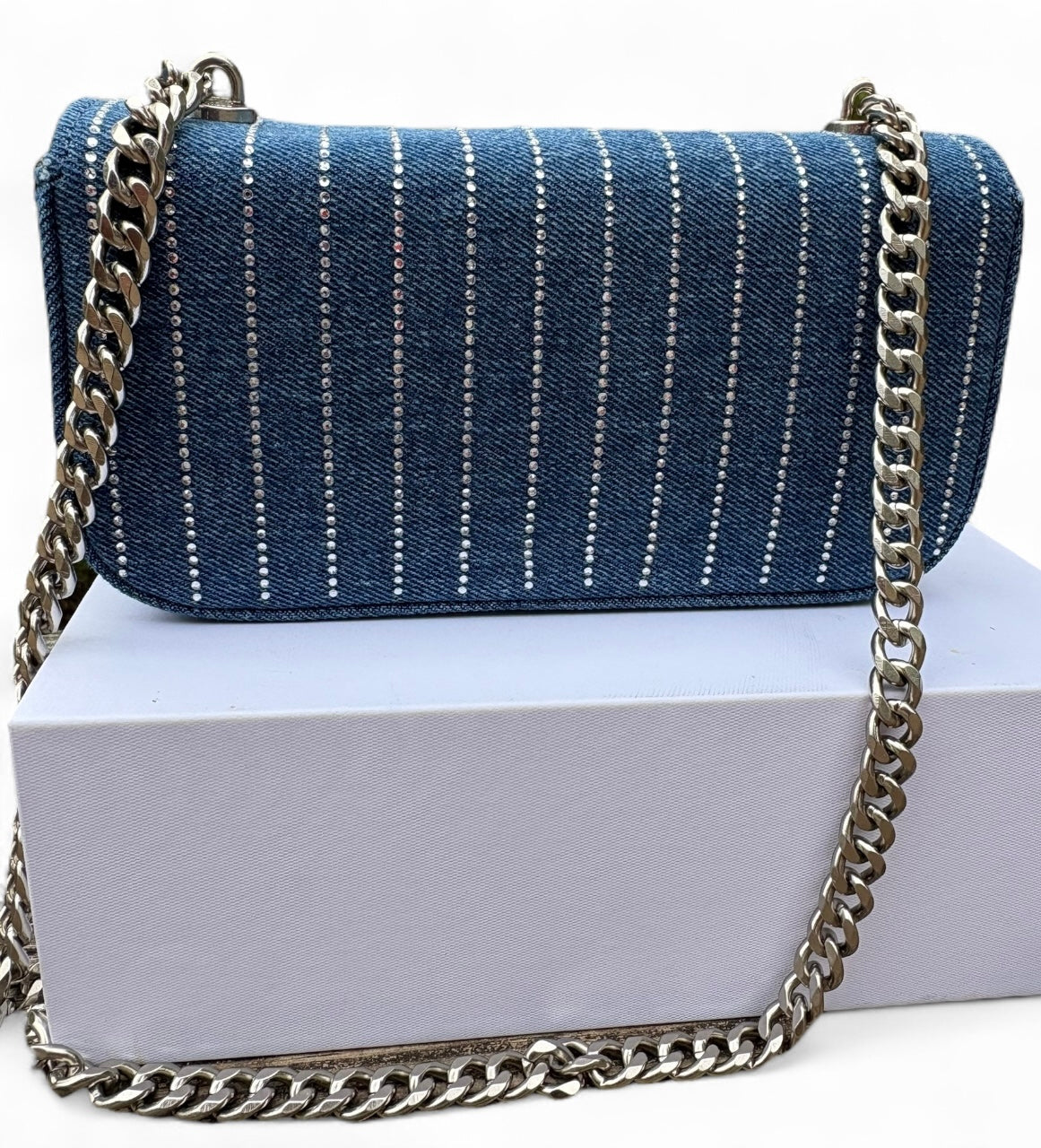 VIP/GWP Denim Rhinestone Bag