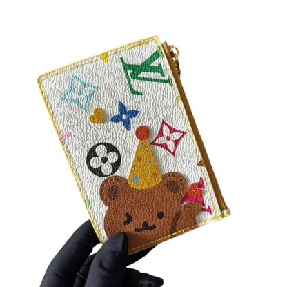 VIP/GWP White Monogram Card Holder with Box