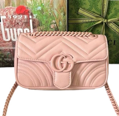 VIP/GWP Pink GG Marmont Bag with Box