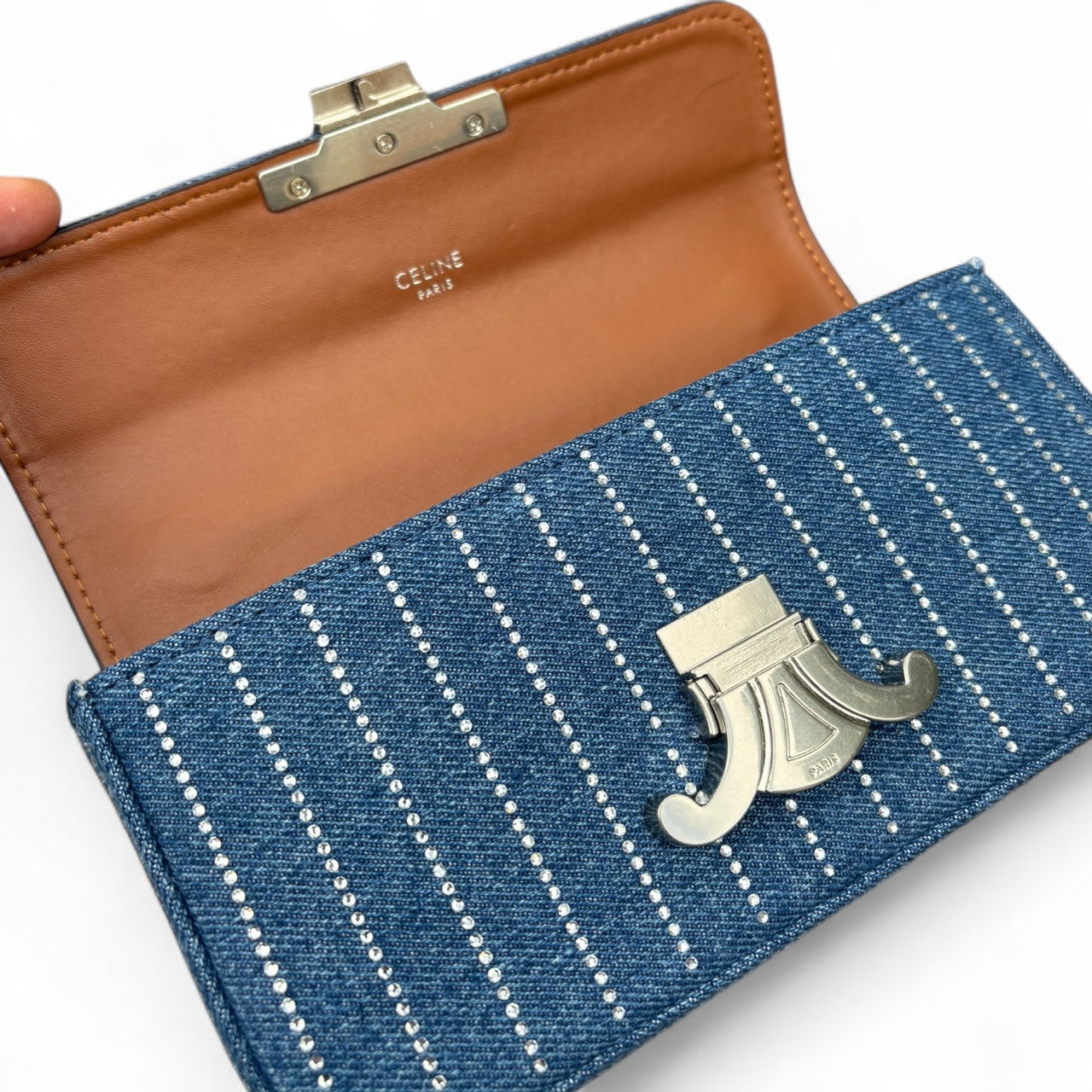 VIP/GWP Denim Rhinestone Bag