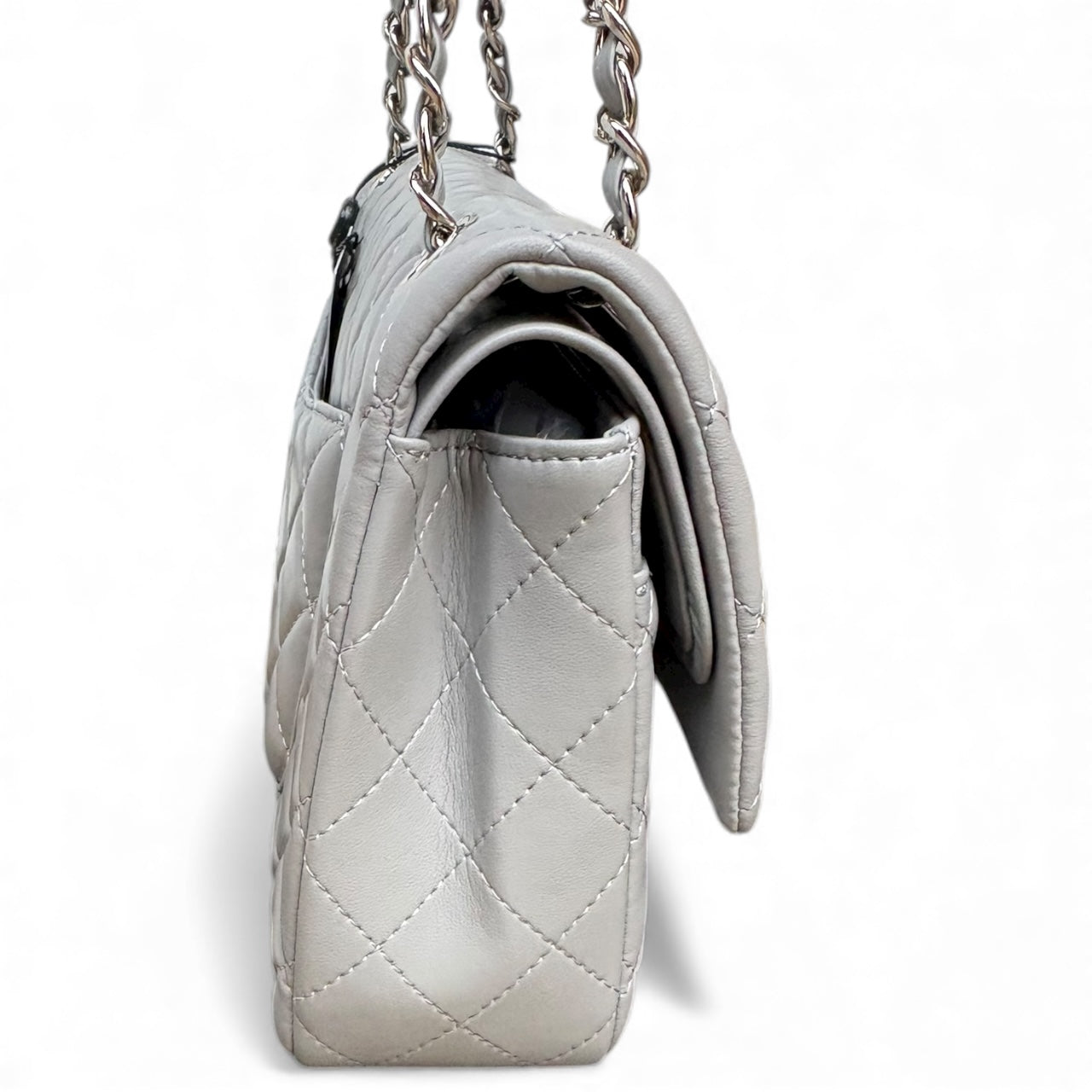 VIP/GWP Grey Quilted Classic Flap Bag