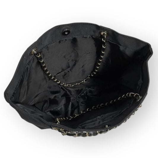 VIP/GWP Black Logo Shimmer Tote Bag