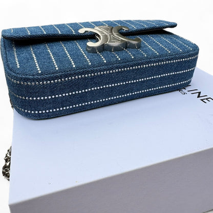 VIP/GWP Denim Rhinestone Bag