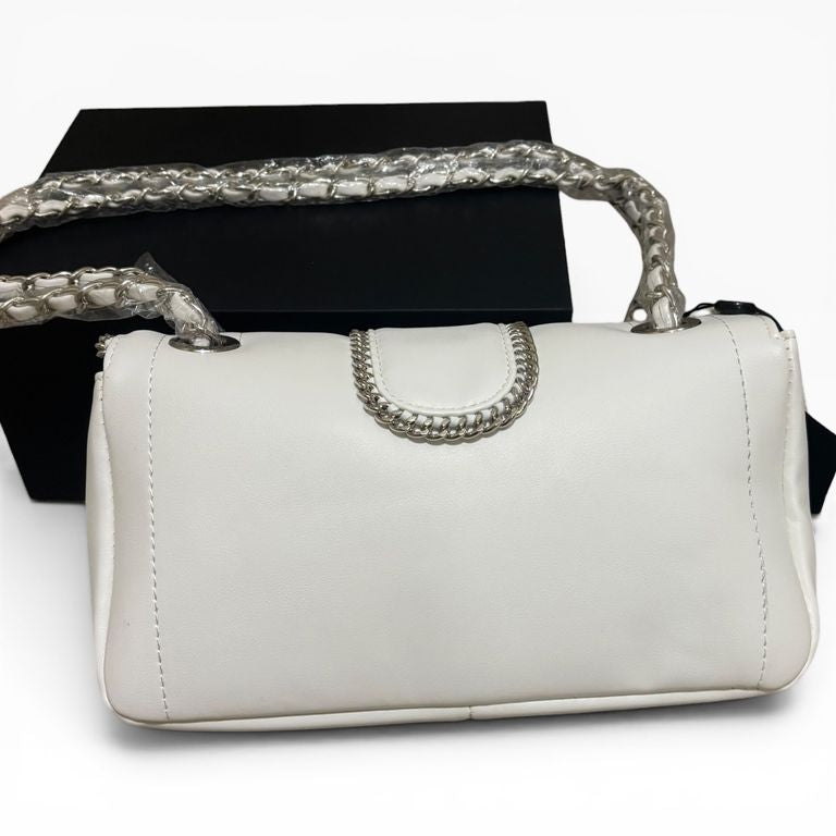 VIP/GWP White Madison Flap Bag
