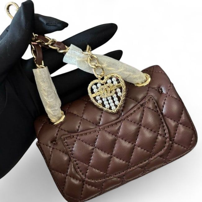 VIP/GWP Brown Classic Mini Bag with Coin Purse Charm & Box