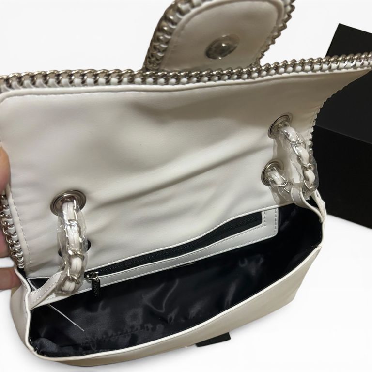 VIP/GWP White Madison Flap Bag
