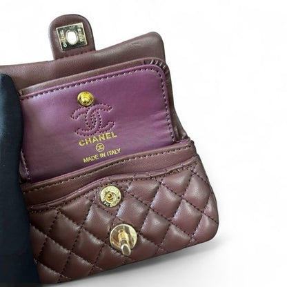 VIP/GWP Brown Classic Mini Bag with Coin Purse Charm & Box